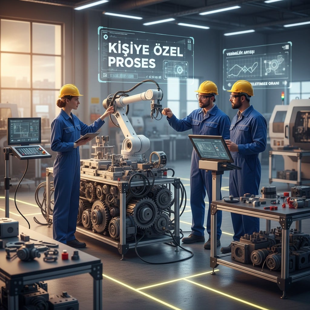 Makine imalatın da
Kişiye özel proses için geliştirilmiş bir fotoğraf oluştur