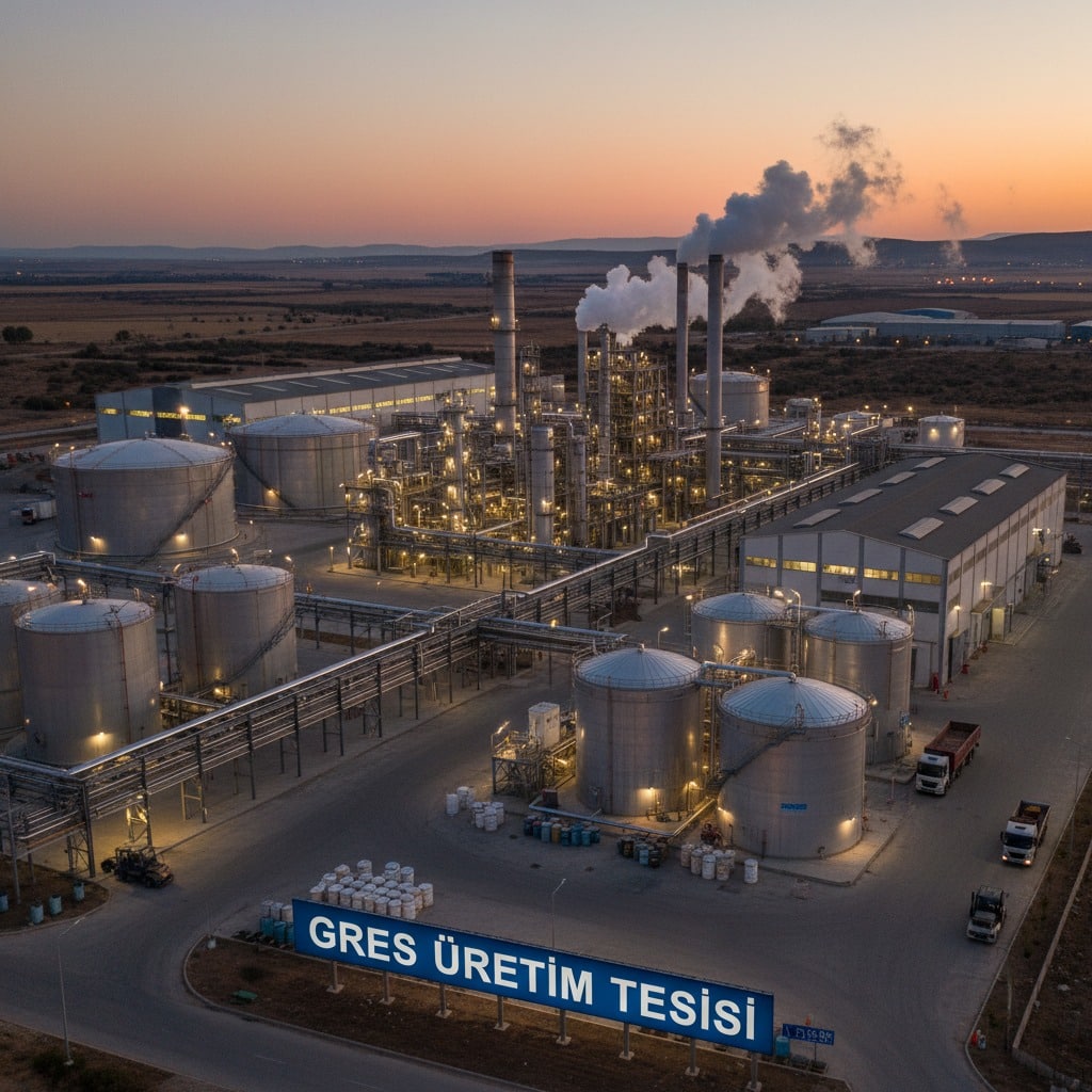 Gres üretimi için tesis in görüntüsünü oluştur